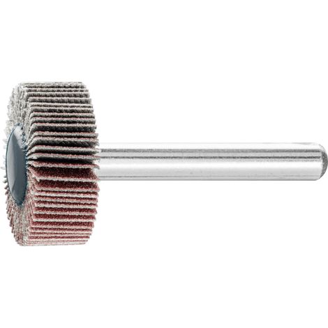 PFERD TOOLS Korund Fächerschleifer F Ø 25x10mm Schaft-Ø 6 mm A180 für Feinschliff und Finish 10 Stk (1/4)
