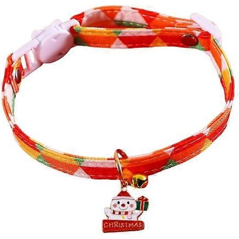 Schneemann-Kranz-Katzenhalsband, Weihnachtskostüm für kleine und mittelgroße Hunde und Katzen, Mädchen, C.