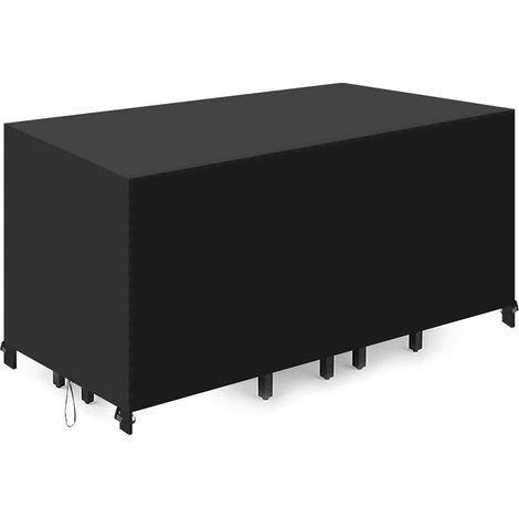 Housse de protection pour mobilier de jardin 160 x 160 x 80 cm, en tissu Oxford 420D résistant. (1/4)