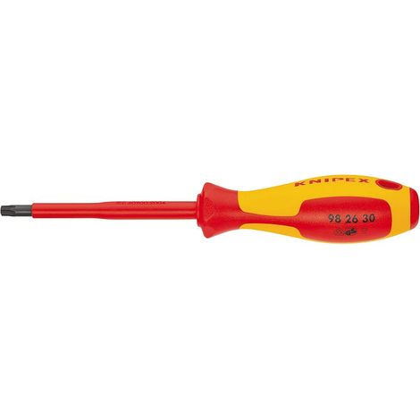 KNIPEX 98 26 15 Giraviti per elettricisti per viti Torx® impugnatura isolante, in materiale bicomponente, collaudato VDE brunita 185 mm