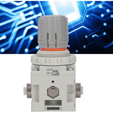 Support sans jauge IRV20-C06 avec tube traversant droit de 6 mm, vanne de réduction de pression/de dépression pour climatisation pneumatique de type SMC (1/5)