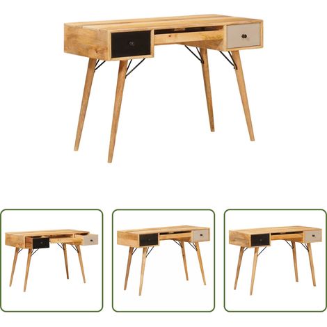 Bureau moderne - Bureau d'écriture Marron 110 x 55 x 76 cm Bois de mangue massif (1/5)