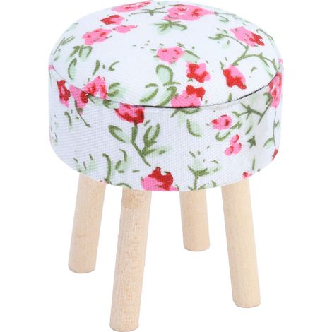 Tabouret de bar en bois miniature 1:12 pour maison de poupée, décoration de meubles simulés accessoires (1/5)