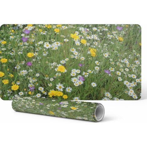 Alfombrilla de escritorio Floral Meadow para teclado y accesorios, 120x60 cm