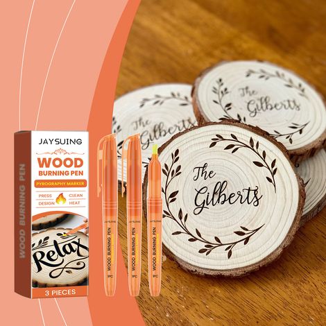 Wood burning and charring marker, art wood pyrography marker, burning effect marker -- 3 pieces -- BIEMMEDUE (1/5)