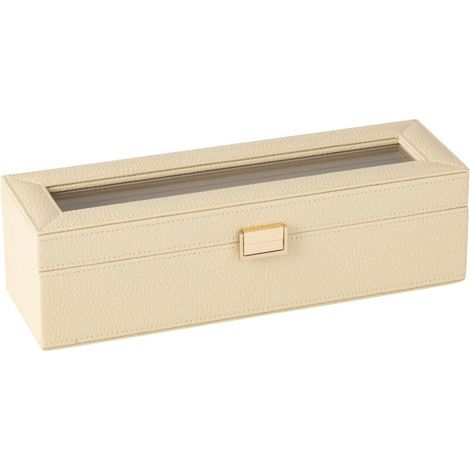 Boîte à Montres 6 Compartiments "Ericka" 34cm Beige (1/4)