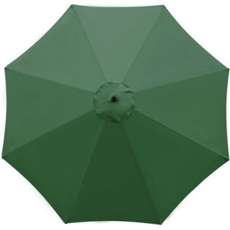Auvent de remplacement pour parasol de terrasse, 9,8 pieds, 8 nervures, couverture supérieure de cour de marché, facile à installer, vert