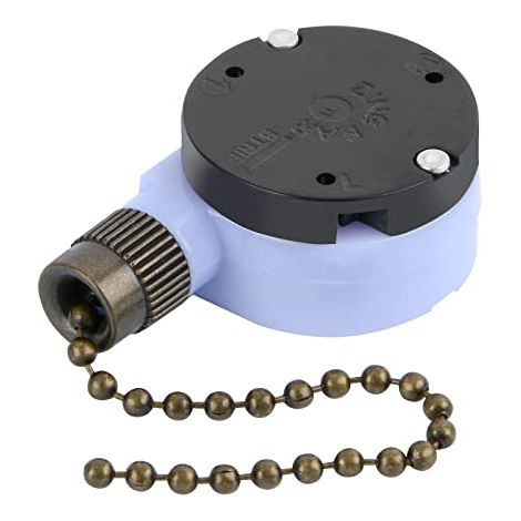 ZE-228S Interrupteur de lumière pour ventilateur de plafond, 2 vitesses, 3 fils, chaîne de traction pour Gardner Bender GSW-33 Zing Ear (chaîne en bronze de traction) (1/5)