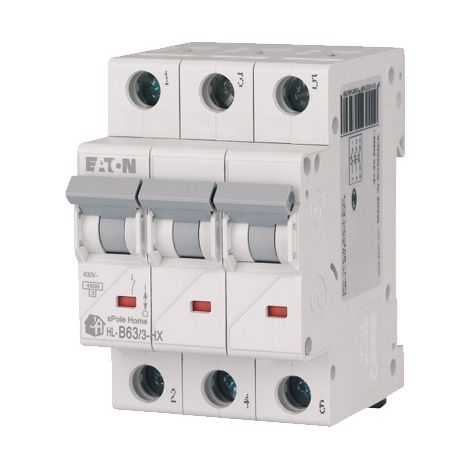 Interruttore automatico di sovracorrente Eaton B 63A tripolare HN-B63/3 194887
