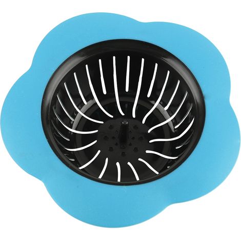 Crépine d'évier - Motif floral bleu - Accessoires de cuisine et de salle de bain (1/5)