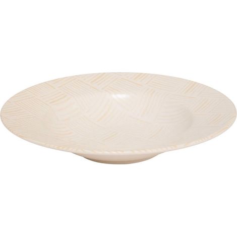 Lot de 6 Assiettes à Pâtes "Laetitia" 28cm Crème