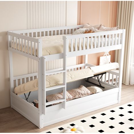 Letto struttura letto 90x200 a castello bianco OKMYHOME (1/5)