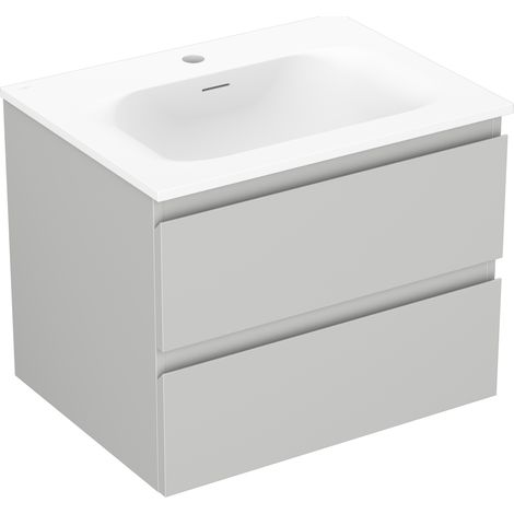 Mexen Orio armadietto bagno 60 cm con lavabo Vela, 2 cassetti, grigio opaco/bianco opaco - 91A10-06047-2-BFF62-W23M01 (1/5)