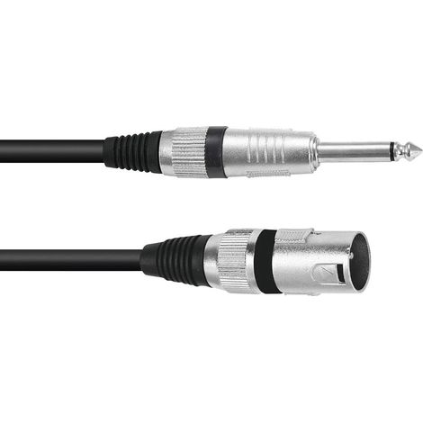 Omnitronic 3022519D XLR Cavo adattatore [1x Spina XLR 3 poli - 1x Spina jack da 6.3 mm (mono)] 10.00 m Nero (1/4)