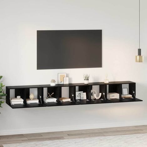 TV-Schrankset 4 pcs Schwarz Eichen-Optik 60 x 30 x 30 cm vidaXL (1/5)