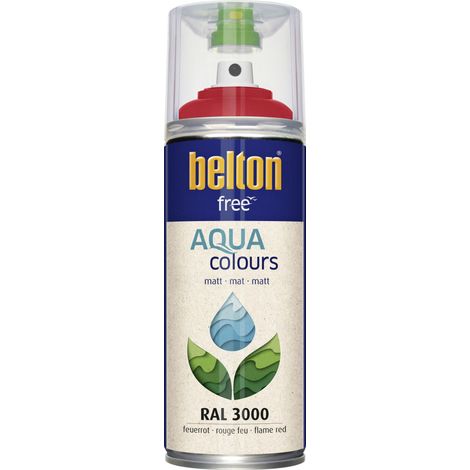 belton free Lackspray AQUAcolours 400 ml feuerrot matt Sprühlacke