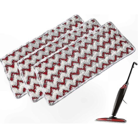Lot de 5 lingettes de nettoyage réutilisables en microfibre, lavables, adaptées aux balais vapeur et compatibles avec différents modèles. (1/5)