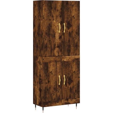 Maison Exclusive - Credenza Rovere Fumo  69,5x34x180 cm in Legno Multistrato
