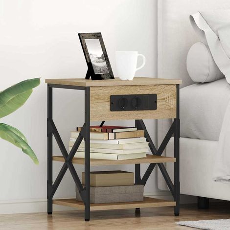 Nachttisch 2 pcs Sonoma-Eiche 41 x 31 x 51 cm Holzwerkstoff