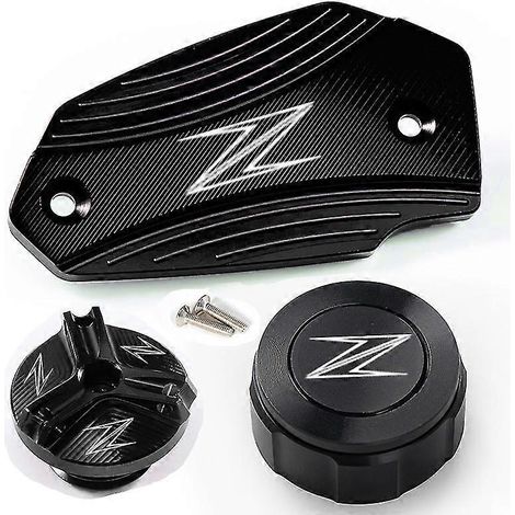 Accessoires de protection pour bouchons de liquide de frein avant et arrière et bouchon de réservoir de carburant pour motos Kawasaki Z 900, Z 800, Z 650, Z650, Z900 et Z800 (2013-2023) - Jeu de prote (1/4)