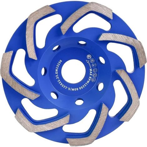 Disque diamant 125mm à meuler - Béton, granit, marbre, maçonnerie, briques - Pour meuleuse d'angle