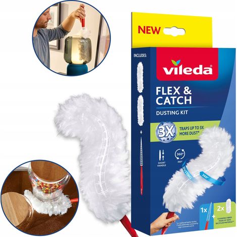Plumeau à manche court + 2 inserts Vileda Flex&Catch (1/5)