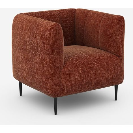 Design-Polstersessel Aprica, chenillegepolstert, ideal fürs Wohnzimmer - Braun (1/5)