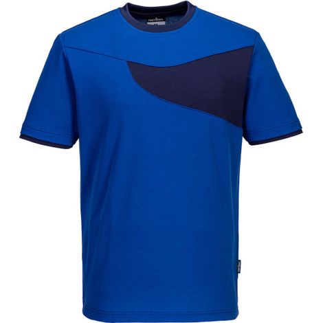 Camiseta PW2 de manga corta tejido premium de poli-algodón PW211 L Azulina / Azul marino