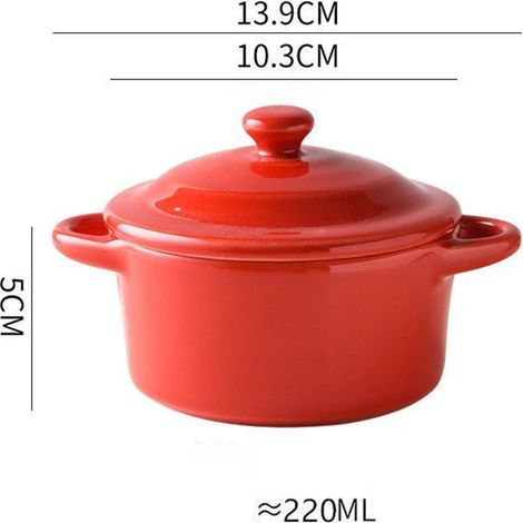(1 pièce 10 cm) Mini bol en céramique à double anse, petit bol, compatible four, 10 cm / 4 pouces (1/5)