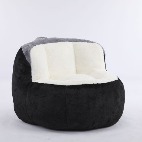 GagaFauteuil pouf géant multicolore, fausse fourrure, mousse (1/5)