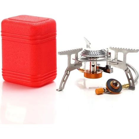 Réchaud à gaz de camping extérieur, en boîte, portable, ultraléger, divisible, réchaud de cuisine portable (1/4)