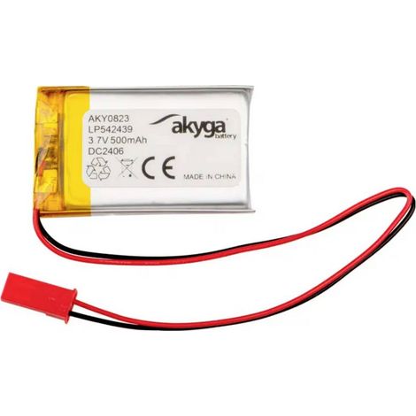 Pacco batteria x Batteria ricaricabile speciale Akyga LP542439 LiPo 3.7 V 500 mAh (1/3)