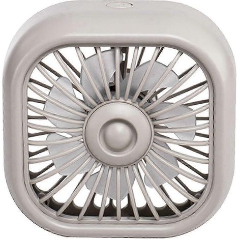 Petit ventilateur de voiture avec 7 lumières colorées, mini ventilateur portable, ventilateur USB pour voiture, 3 vitesses réglables, idéal pour voiture, SUV, camion et camping-car.-Khaki (1/5)