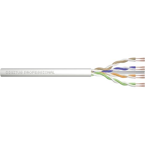 Câbles réseau et DAC DIGITUS CAT 6 U-UTP patch cable raw length 305 m paper box AWG 26/7 LSZH simplex color grey (1/2)