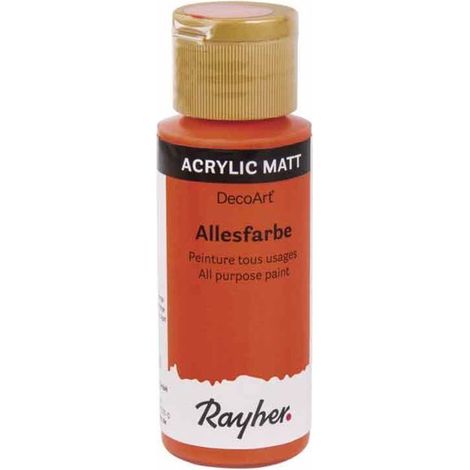 Peinture acrylique - DECOART - Orange capri - 59 ml - Tous usages - Résistante à la lumière (1/2)