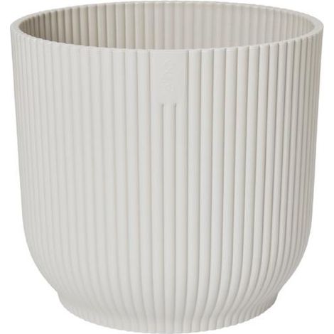 Pot Vibes Fold D.16cm Blanc Soie Pot De Fleurs Design En Plastique Recyclé - Elho
