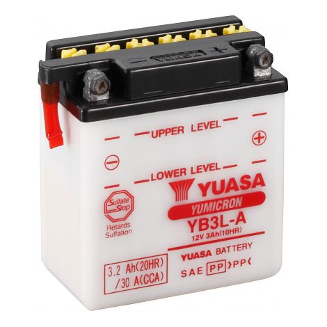 Yuasa – Batterie moto 12V 3.2Ah 30A – Plomb Calcium – Pour démarrage moto, quad et scooter – Longueur 99mm, Hauteur 111mm (1/6)