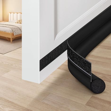 Joint d'étanchéité de porte 91 cm Noir. Joint d'étanchéité de porte réglable. Joint d'étanchéité pour porte extérieure, pour base de porte. (1/5)