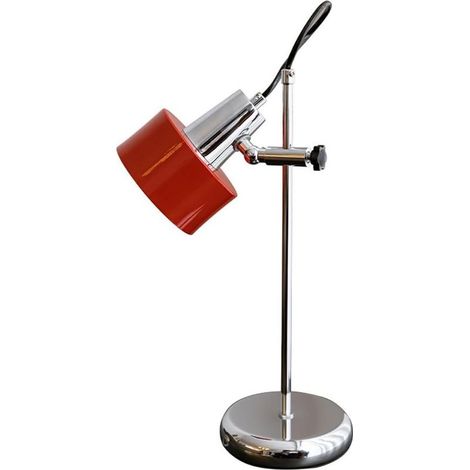 Lampe de Bureau réglable en Hauteur de 35 cm, avec tête rotative à 350 degrés, idéale pour la Maison, Le Bureau, l'université, Le dortoir, la Chambre à Coucher, Couleur vin Rouge. (1/5)
