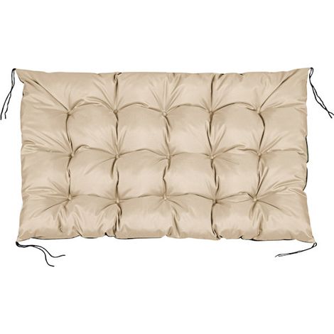 Coussin de jardin 120 x 80 cm, compatible avec banc en palette, imperméable, beige (1/4)