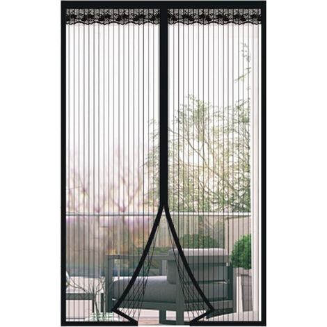 Magnetic mosquito curtain with magnetic closure, no drilling, for French doors (100x220cm) (1/4)