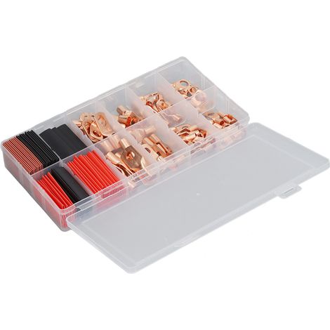 Lot de 150 Embouts Fil Cosses à Souder, Tubes Thermorétractables Épais, Connecteurs de Batterie Cuivre Bornes de Câble (1/5)