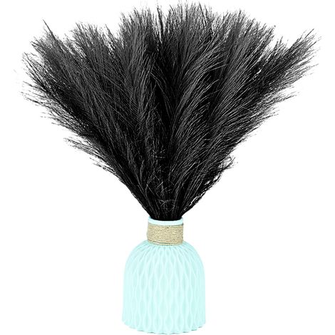 Pampas Grass - 28 Pièces - Tige Flexible en Fil Métallique Recouverte de Papier - Plume en Tissu Soyeux - Décoration Intérieure Bohème - 43 cm (1/5)