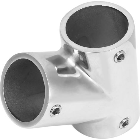 Raccord tube bateau pour garde-corps 60° 3 voies en acier inox 316 poli miroir Ø22mm (7/8in) accessoire (1/5)