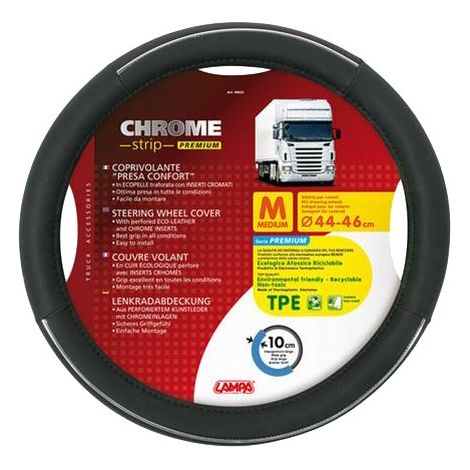 Couvre-volant CHROME STRIP 46-48 cm noir (1/3)