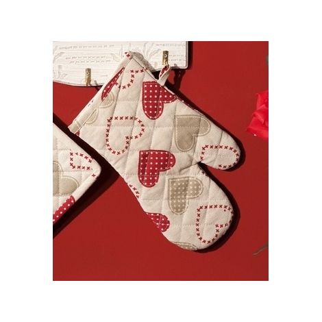 GUANTO COTONE DEC CUORI CM17X29
