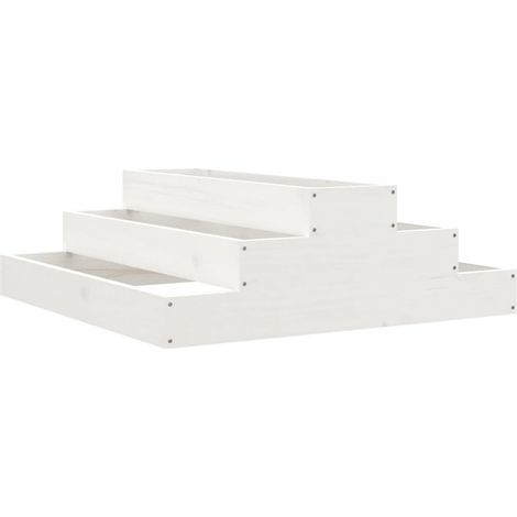 Maison Exclusive - Fioriera Bianca 80x80x27 cm in Legno Massello di Pino