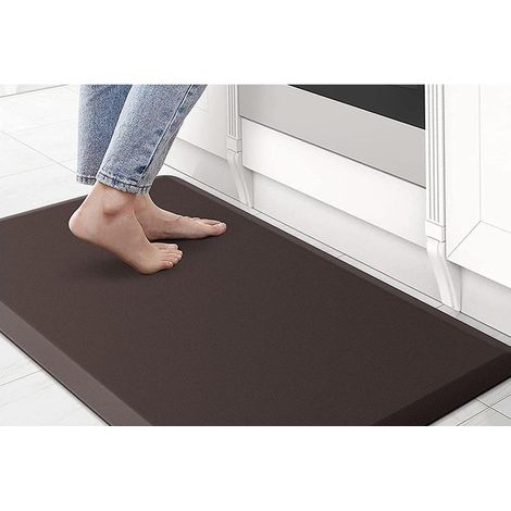 12 mm dicke, gepolsterte Anti-Ermüdungsmatte für Küche und Waschküche – Kaffeebraun, 44 x 71 cm (1/3)
