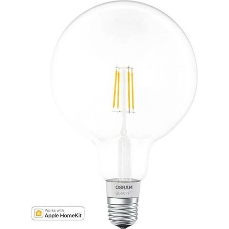 OSRAM SMART+ LED Filament Globe, lampe Bluetooth avec douille E27, dimmable, remplace une ampoule à incandescence de 50 W, blanc chaud, compatible avec Apple Homekit et l'application LEDVANCE Smart+ p (1/5)