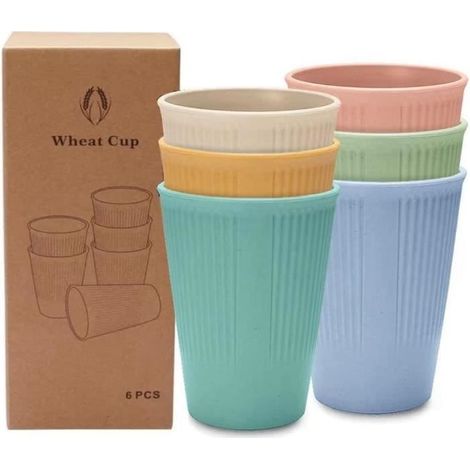 Gobelet plastique reutilisable,Tasse de incassable en polypropylène sain pour adultes et enfants,passe au micro-ondes (1/4)
